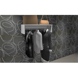 Arara Cabideiro de Parede 60 x 30 x 15 cm em MDF Branco - 3