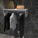 Ver imagem 4 de Arara Cabideiro de Parede 60 x 30 x 15 cm em MDF Branco