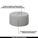 Ver imagem 3 de Conjunto Decorativo Sofá 240cm e Poltrona Clarke com Puff Round Linho Cinza - Gran Belo