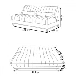 Sofá Cama 3 Lugares Reclinável Tequila Oliva - Viero Móveis - 4