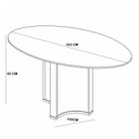 Ver imagem 4 de Mesa de Jantar 6 Lugares Orgânica Elipse Tampo com Vidro 183cm Lavie D05 Off White - Lyam Decor