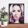 Quadro Madonna Bubble Gum 45x34cm:Madeira branca - 2