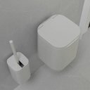 Ver imagem 2 de Kit Lixeira de Banheiro 6l Basculante e Escova Sanitária 30cm Aura Bege ou Adesivo Piso Parede