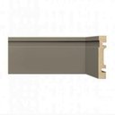 Ver imagem 1 de Kit com 20 Barras Rodapé de MDF 7CMX15MMX2,40m com Friso 702 48m Cinza/Frisado Moldufama