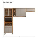 Ver imagem 2 de Cozinha Modulada Plena 3 Peças Cinamon Nude Prime Tx - Demóbile