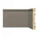 Ver imagem 1 de Kit com 5 Barras Rodapé de MDF 10CMX15MMX2,40m com Friso 1002 12m Cinza/Frisado Moldufama