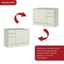 Ver imagem 7 de Cozinha Compacta 5 Peças 100% MDF Fineze Areia