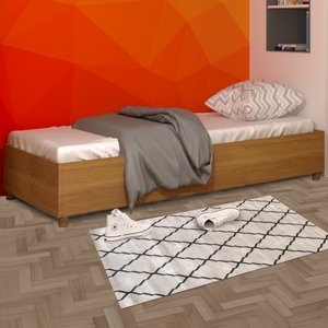 Base de Cama Box Solteiro Mônaco Cinamomo - Tcil Móveis
