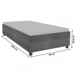 Base de Cama Box Solteiro Mônaco Cinamomo - Tcil Móveis - 3