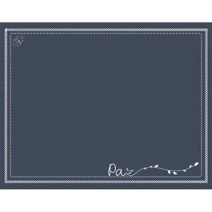 Lugar Americano de Sarja Impermeável Sentimentos Paz 45x35cm