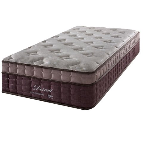 Colchão Solteiro Benter Molas Ensacadas Detroit Visco Gel Pillow In 88x188x31cm