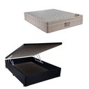 Ver imagem 2 de Cama Box Baú Casal Preto + Colchão de Molas Ensacadas Ortobom Airtech Springpocket