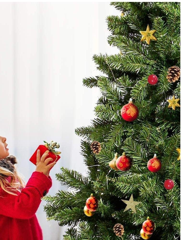 Árvore De Natal Verde 1,80M 320 Galhos Decorada 82 Itens