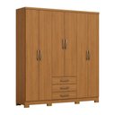 Ver imagem 2 de Guarda Roupa Casal Caju 6 Portas e 3 Gavetas Cinamomo - Móveis Henn