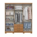 Ver imagem 4 de Guarda Roupa Casal Caju 6 Portas e 3 Gavetas Cinamomo - Móveis Henn