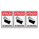 Ver imagem 1 de Combo 6 Placas De Sinalização Atenção Luva Uso Obrigatório 20x30 Acesso - S-206 F9e