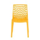 Ver imagem 3 de Kit 4 Cadeiras de Jantar Gruvyer Design em Polipropileno - Amarelo
