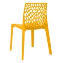Ver imagem 5 de Kit 4 Cadeiras de Jantar Gruvyer Design em Polipropileno - Amarelo
