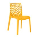 Ver imagem 2 de Kit 4 Cadeiras de Jantar Gruvyer Design em Polipropileno - Amarelo
