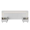 Cabeceira Casal Queen com 2 Mesas de Cabeceira Led 3000k e Tomadas 100% Mdf Mabel - 2