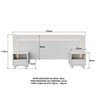 Cabeceira Casal Queen com 2 Mesas de Cabeceira Led 3000k e Tomadas 100% Mdf Mabel - 3