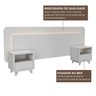 Cabeceira Casal Queen com 2 Mesas de Cabeceira Led 3000k e Tomadas 100% Mdf Mabel - 9