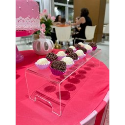 Bandeja Para Doces E Cupcakes Retangular Em Acrílico - 3