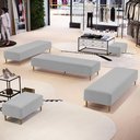 Ver imagem 5 de Kit 02 Puffs Decorativo Sala de Estar Bali W01 Pés Palito 170x60cm Bouclê Cinza - Lyam Decor