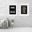 Ver imagem 2 de Kit 2 Quadros Grandes Home Office - 60x48cm:madeira Preta