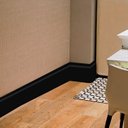 Ver imagem 3 de Kit com 20 Barras Rodapé de MDF 15CMX15MMX2,40m com Friso 1502 48m Preto/Frisado Moldufama