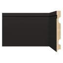 Ver imagem 1 de Kit com 20 Barras Rodapé de MDF 15CMX15MMX2,40m com Friso 1502 48m Preto/Frisado Moldufama