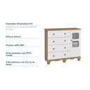 Ver imagem 3 de Cômoda de Quarto Uli c/ 1 Porta Cristal e 4 Gavetas Branco - Peroba
