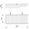 Saboneteira Dupla Institucional Celite 30,0cm X 6,0cm X 11,0cm - 2