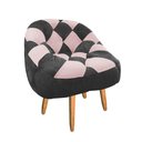 Ver imagem 2 de Kit 02 Poltrona Paloma Pé Palito Suede Grafite E Suede Rosa Bebê