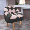 Ver imagem 3 de Kit 02 Poltrona Paloma Pé Palito Suede Grafite E Suede Rosa Bebê