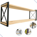 Ver imagem 6 de Prateleira Estilo Industrial Tamanho 20x100cm 3 Suportes