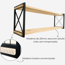 Ver imagem 3 de Prateleira Estilo Industrial Tamanho 20x100cm 3 Suportes