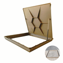 Ver imagem 1 de Tampão Tampa Casa de Maquina 80x80 com Rebaixo para Piso Aluminio Cor Fendi