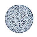 Ver imagem 1 de Prato Porcelana Decor Floral Azul e Branco 20,4x20,4x4,9 cm