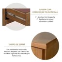 Ver imagem 5 de Conjunto Cama Quenn 1,60m + 2 Mesas de Cabeceira 100% Madeira Maciça - Linha Ouro Finestra Móveis Marrom/Freijó