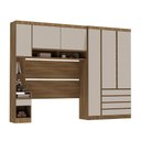 Ver imagem 4 de Guarda Roupa Dormitório Modulado Veneza Casal Queen 1,58 m Avelã e Arenas Luciane M02