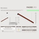 Ver imagem 5 de Luminária Pendente Led Canada 36w 4000lm Bivolt, Madeira Maciça
