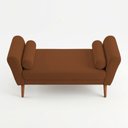 Ver imagem 5 de Puff Recamier Estofado para Quarto Itália 160cm com Pés Palito Bouclê Terracota - Abmaza
