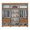 Ver imagem 3 de Guarda Roupa Casal 6 Portas com Espelho 4 Gavetas Flex Henn