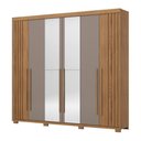 Ver imagem 2 de Guarda Roupa Casal 6 Portas com Espelho 4 Gavetas Flex Henn