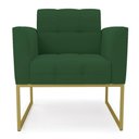 Ver imagem 7 de Poltrona Elisa Veludo Verde Base Metálica Industrial Dourado - D'Rossi