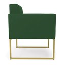 Ver imagem 3 de Poltrona Elisa Veludo Verde Base Metálica Industrial Dourado - D'Rossi