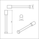 Ver imagem 4 de Papeleira da Linha Flow 12,7cm X 1,6cm X 1,6cm