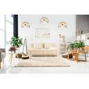 Ver imagem 4 de Luminária Lustre Pendente Madeira Teto Sala Quarto Cozinha Flor de Lótus Marfim