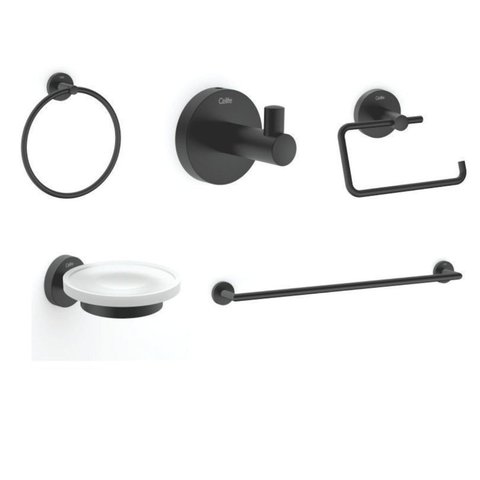 Kit Acessorios 5 Pecas New City 60cm x 22cm x 5,5cm Preto/Matte Black Celite